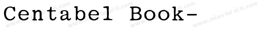 Centabel Book字体转换